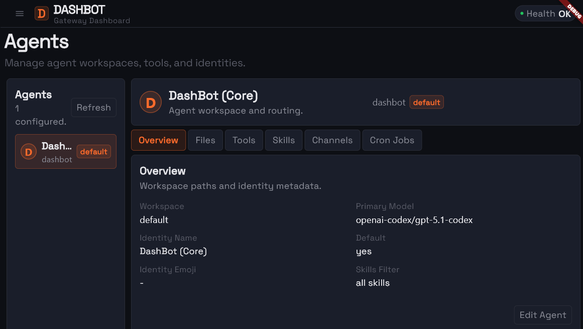 DashBot Agent Workspaces
